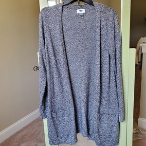 Old navy long knit blue marbled sweater